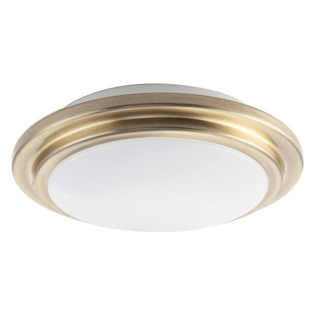 Happy Homewares Modern Chic Flush LED Bathroom Ceiling Light Fitting in Metallic Gold - image 1