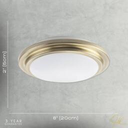 Happy Homewares Modern Chic Flush LED Bathroom Ceiling Light Fitting in Metallic Gold - thumbnail 7