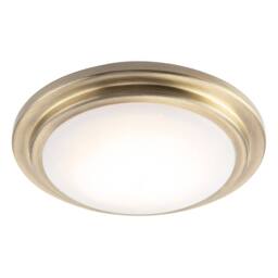 Happy Homewares Modern Chic Flush LED Bathroom Ceiling Light Fitting in Metallic Gold - thumbnail 4