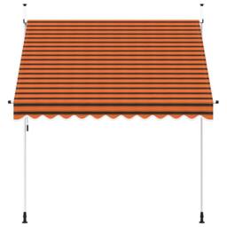 Berkfield Home Manual Retractable Awning 250 cm Orange & Brown