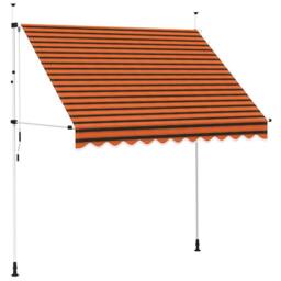 Berkfield Home Manual Retractable Awning 250 cm Orange & Brown - thumbnail 3