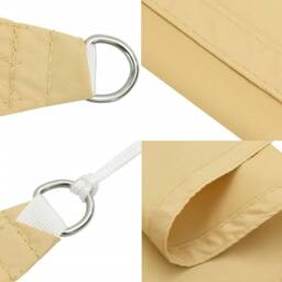 Berkfield Home Sun Shade Sail Sand 3.5x3.5x4.9 m 100% Polyester Oxford in Light Sand - thumbnail 6