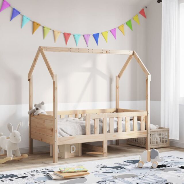 Berkfield Home Kids' House Bed Frame without Mattress 80x160 cm Pine in Brown - image 1