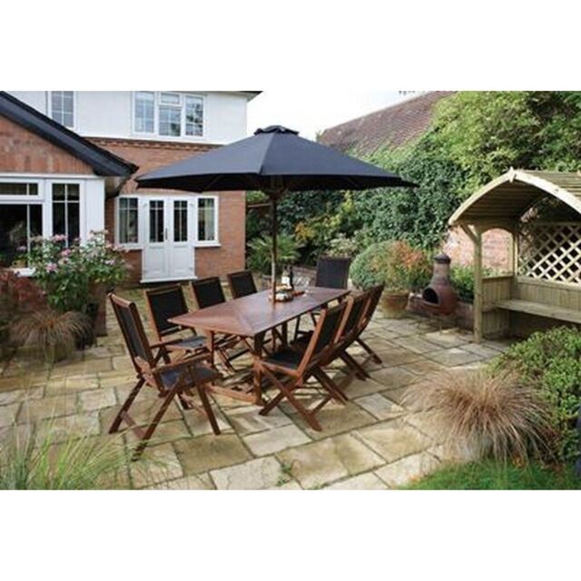 Rowlinsons Bali Garden Furniture Set - L210 x W100 x H74 cm in Brown - image 1