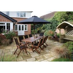 Rowlinsons Bali Garden Furniture Set - L210 x W100 x H74 cm in Brown - thumbnail 1