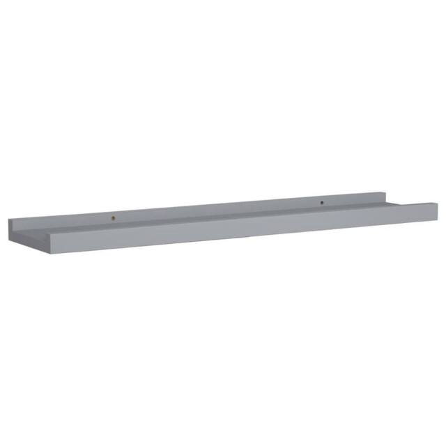 Berkfield Home Picture Frame Ledge Shelves 2 pcs Grey 60x9x3 cm MDF - Size: 60 x 9 x 3 cm - image 1