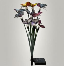 Leaper Solar Powered Waterproof Simulated Silk Cloth Butterfly Decorative Lamp - 3 Styles in Black - Size: Medium - thumbnail 5