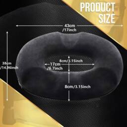 SPETLEK Donut Cushion in Black - thumbnail 2