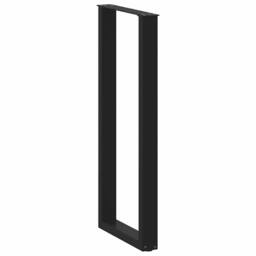 Berkfield Home Coffee Table Legs U-Shaped 2 pcs Black 40x(110-111) cm Steel - thumbnail 4