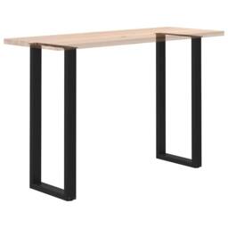 Berkfield Home Coffee Table Legs U-Shaped 2 pcs Black 40x(110-111) cm Steel - thumbnail 8