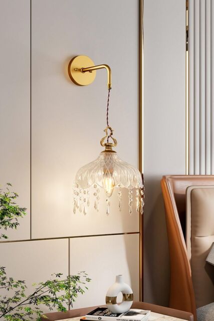 H&O Direct Single Light Glass Wall Sconce in Gold - image 1