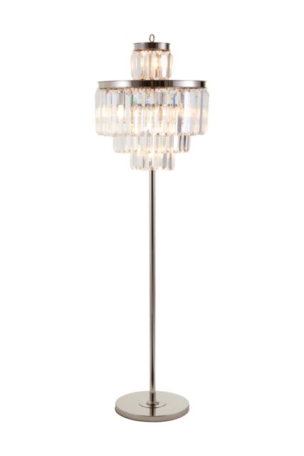 Orsina Kensington Townhouse 10 Bulbs Floor Lamp in Silver - image 1