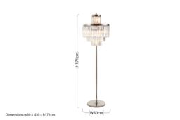 Orsina Kensington Townhouse 10 Bulbs Floor Lamp in Silver - thumbnail 5