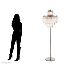 Orsina Kensington Townhouse 10 Bulbs Floor Lamp in Silver - thumbnail 4