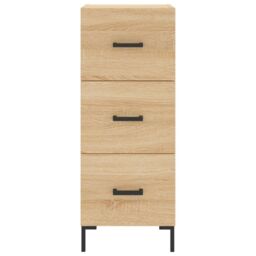 Berkfield Home Highboard Sonoma Oak 34.5x34x180 cm Engineered Wood in Brown - thumbnail 6