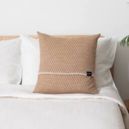 Native Natural Hoop Beige Wool Cushion 45x45cm - Size: 45 cm x 45 cm