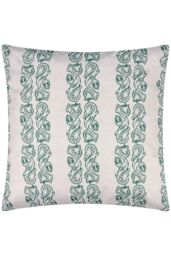 Paoletti Kalindi Stripe Water & UV Resistant Reversible Outdoor Cushion in Teal - Size: 55 cm x 55 cm - thumbnail 2