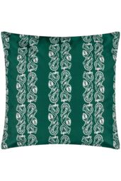Paoletti Kalindi Stripe Water & UV Resistant Reversible Outdoor Cushion in Teal - Size: 55 cm x 55 cm