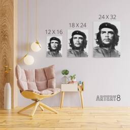 "Artery8 Korda Portrait Revolutionary Che Guevara Canvas Wall Art Print in Grey - Size: W18"" x H24""" - thumbnail 4
