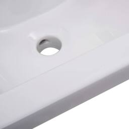 Berkfield Home Built-in Basin 42x39x18 cm Ceramic White - Size: 42 x 39 x 18 cm - thumbnail 6