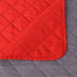 Berkfield Home Double-sided Quilted Bedspread Red & Grey 170x210 cm - thumbnail 5