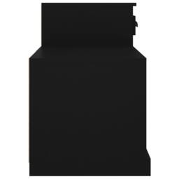 Berkfield Home Shoe Cabinet Black 100x42x60 cm Engineered Wood - Size: 100 x 42 x 60 cm - thumbnail 7