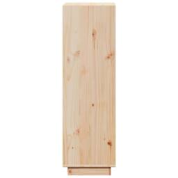 Berkfield Home Highboard 37x34x110 cm Solid Wood Pine in Natural - Size: 37 x 34 x 110 cm - thumbnail 6