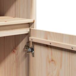 Berkfield Home Highboard 37x34x110 cm Solid Wood Pine in Natural - Size: 37 x 34 x 110 cm - thumbnail 9