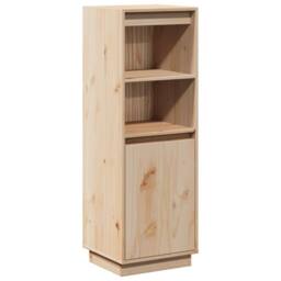Berkfield Home Highboard 37x34x110 cm Solid Wood Pine in Natural - Size: 37 x 34 x 110 cm - thumbnail 3