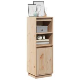Berkfield Home Highboard 37x34x110 cm Solid Wood Pine in Natural - Size: 37 x 34 x 110 cm