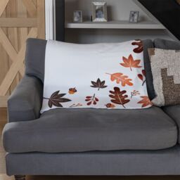 Benjamin Tate Design Decorative Autumn Blanket in Natural - Size: 120 cm x 150 cm - thumbnail 2