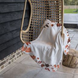 Benjamin Tate Design Decorative Autumn Blanket in Natural - Size: 120 cm x 150 cm - thumbnail 4