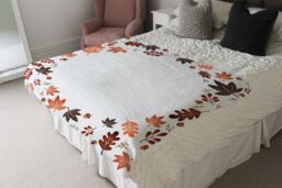 Benjamin Tate Design Decorative Autumn Blanket in Natural - Size: 120 cm x 150 cm - thumbnail 3