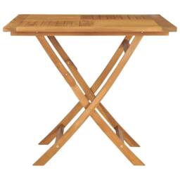 Berkfield Home Beautiful 5 Piece Garden Dining Set Solid Teak Wood in Brown - thumbnail 4