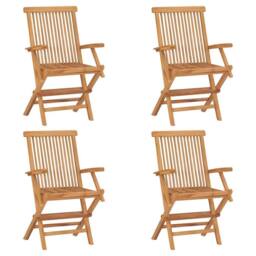 Berkfield Home Beautiful 5 Piece Garden Dining Set Solid Teak Wood in Brown - thumbnail 7