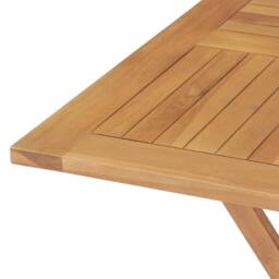 Berkfield Home Beautiful 5 Piece Garden Dining Set Solid Teak Wood in Brown - thumbnail 6