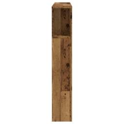 Berkfield Home Headboard Cabinet Old Wood 120x19x104.5 cm Engineered Wood in Brown - thumbnail 5