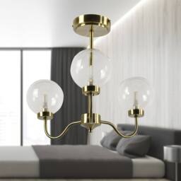 First Choice Lighting Set of 2 Totley - Antique Brass Ceiling Lights with Clear Glass Shades in Bronze - thumbnail 7