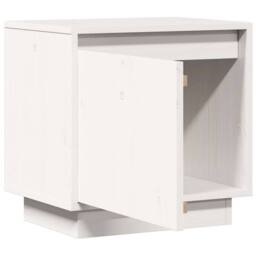 Berkfield Home Elegant Bedside Cabinet White 40x30x40 cm Solid Wood Pine - Size: 40 x 30 x 40 cm - thumbnail 5