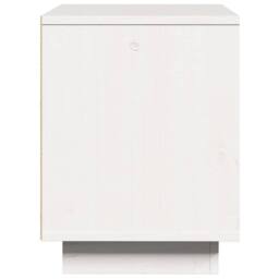 Berkfield Home Elegant Bedside Cabinet White 40x30x40 cm Solid Wood Pine - Size: 40 x 30 x 40 cm - thumbnail 6