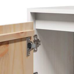 Berkfield Home Elegant Bedside Cabinet White 40x30x40 cm Solid Wood Pine - Size: 40 x 30 x 40 cm - thumbnail 9