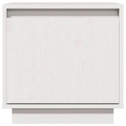 Berkfield Home Elegant Bedside Cabinet White 40x30x40 cm Solid Wood Pine - Size: 40 x 30 x 40 cm - thumbnail 4