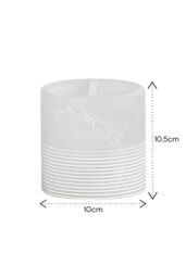 Showerdrape Bianco Frost Onyx White Striped Toothbrush Holder - thumbnail 2