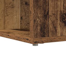 Berkfield Home Corner Desk with Shelf with Storage Old wood 101.5 x 149.5 x 149.5 cm in Brown - thumbnail 7