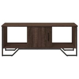 Berkfield Home Coffee Table Brown Oak 100x51x40 cm Engineered Wood - Size: 100 x 51 x 40 cm - thumbnail 5