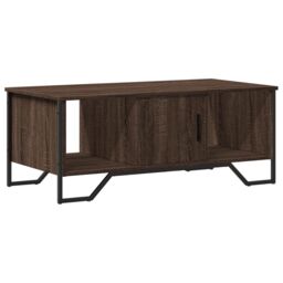 Berkfield Home Coffee Table Brown Oak 100x51x40 cm Engineered Wood - Size: 100 x 51 x 40 cm - thumbnail 2