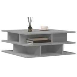 Berkfield Home Coffee Table Concrete Grey 70x70x29 cm Engineered Wood - Size: 70 x 70 x 29 cm - thumbnail 4