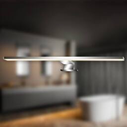 BRILONER Chrome Bathroom LED Mirror Light 10W 1000lm IP44 500mm in Metallic Silver - thumbnail 3