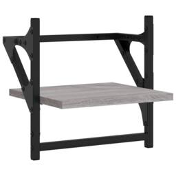 Berkfield Home 4 Piece Wall Shelf Set with Bars Grey Sonoma Engineered Wood - thumbnail 9