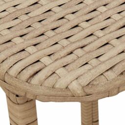 Berkfield Home Folding Garden Table Beige 90x51x75 cm Poly Rattan - Size: 90 x 51 x 75 cm - thumbnail 9